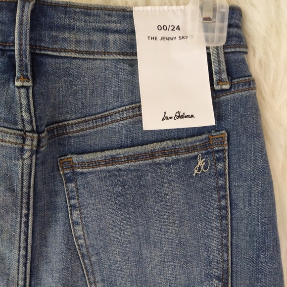 Sam Edelman Denim Mini Jenny Skirt Size 00/24 - Picture 11 of 13
